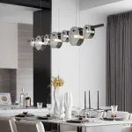 Серия реечных светодиодных светильников с дисковидными рассеивателями из рельефного стекла RUTGER LONG L170 Chrome от ImperiumLoft