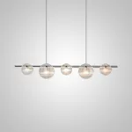 Серия реечных светодиодных светильников с дисковидными рассеивателями из рельефного стекла RUTGER LONG L110 Chrome от ImperiumLoft