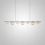 Серия реечных светодиодных светильников с дисковидными рассеивателями из рельефного стекла RUTGER LONG L140 Chrome от ImperiumLoft