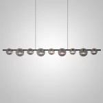 Серия реечных светодиодных светильников с дисковидными рассеивателями из рельефного стекла RUTGER LONG L170 Black от ImperiumLoft