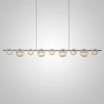 Серия реечных светодиодных светильников с дисковидными рассеивателями из рельефного стекла RUTGER LONG L170 Chrome от ImperiumLoft