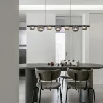 Серия реечных светодиодных светильников с дисковидными рассеивателями из рельефного стекла RUTGER LONG L170 Chrome от ImperiumLoft