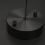 Минималистичный реечный светильник с декоративным диском из рифленого стекла ZVI L100 Black от ImperiumLoft