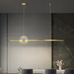 Минималистичный реечный светильник с декоративным диском из рифленого стекла ZVI L100 Black от ImperiumLoft