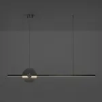 Минималистичный реечный светильник с декоративным диском из рифленого стекла ZVI L160 Black от ImperiumLoft