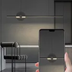 Минималистичный реечный светильник с декоративным диском из рифленого стекла ZVI L100 Black от ImperiumLoft