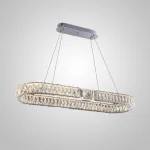 Светодиодный удлиненный овальный светильник с рассеивателями из хрусталя SYLVEST LONG L80 от ImperiumLoft