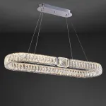 Светодиодный удлиненный овальный светильник с рассеивателями из хрусталя SYLVEST LONG L100 от ImperiumLoft