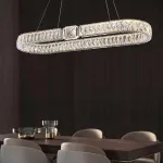 Светодиодный удлиненный овальный светильник с рассеивателями из хрусталя SYLVEST LONG L100 от ImperiumLoft