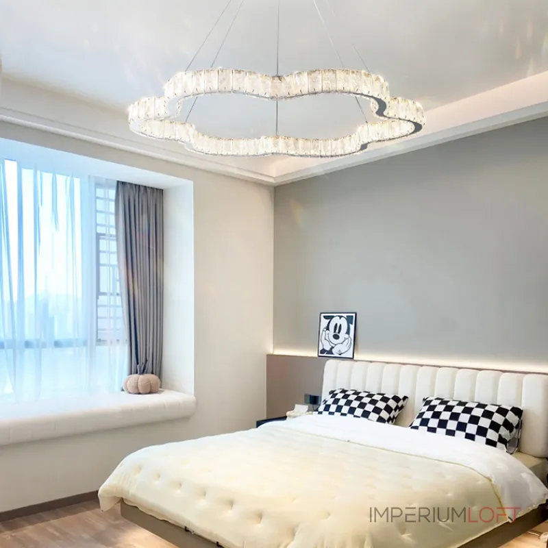 Серия светодиодных люстр с декором из хрустальных пластин с морозным узором на кольцевом корпусе INGVALD R3 D40+60+80 от ImperiumLoft Серия светодиодных люстр с декором из хрустальных пластин с морозным узором на кольцевом корпусе INGVALD R3 D40+60+80 от ImperiumLoft