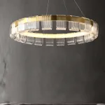 Светодиодная люстра с прозрачными рельефными декоративными элементами на кольцевом каркасе ORVILLE D60 от ImperiumLoft