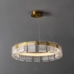 Светодиодная люстра с прозрачными рельефными декоративными элементами на кольцевом каркасе ORVILLE D60 от ImperiumLoft