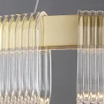 Светодиодная люстра с прозрачными рельефными декоративными элементами на кольцевом каркасе ORVILLE D60 от ImperiumLoft