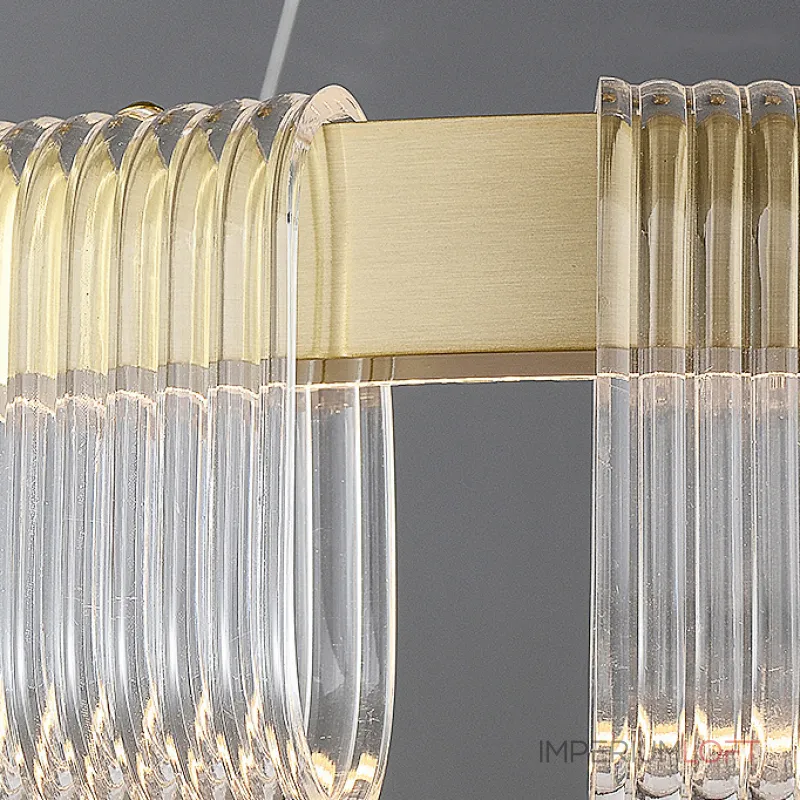 Светодиодная люстра с прозрачными рельефными декоративными элементами на кольцевом каркасе ORVILLE D60 от ImperiumLoft