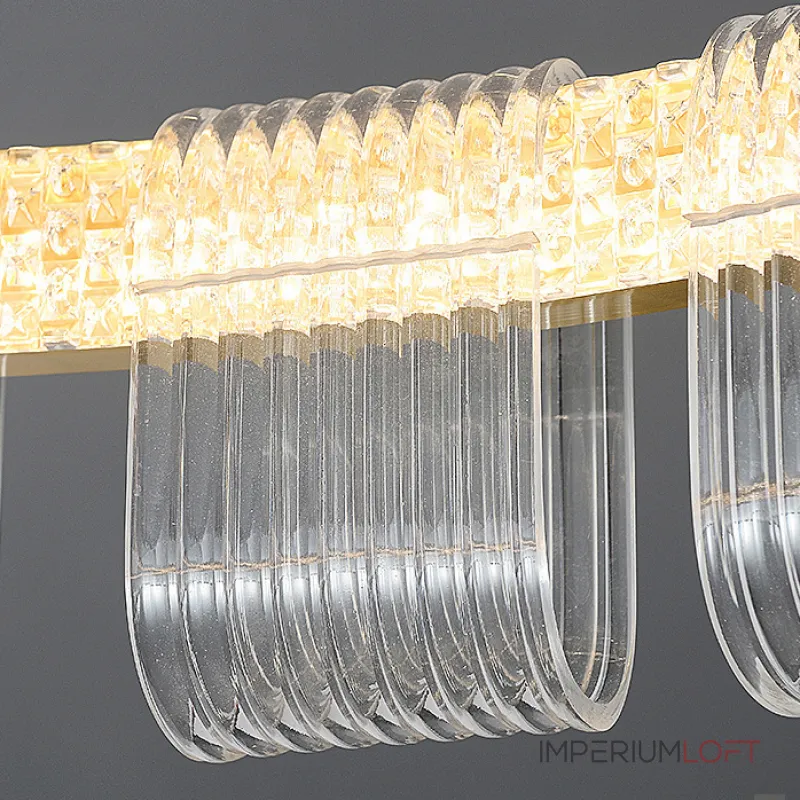 Светодиодная люстра с прозрачными рельефными декоративными элементами на кольцевом каркасе ORVILLE D60 от ImperiumLoft