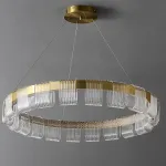 Светодиодная люстра с прозрачными рельефными декоративными элементами на кольцевом каркасе ORVILLE D60 от ImperiumLoft