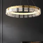 Светодиодная люстра с прозрачными рельефными декоративными элементами на кольцевом каркасе ORVILLE D60 от ImperiumLoft