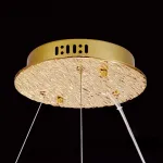 Подвесная люстра с цветочным декором из металла и прозрачного и окрашенного стекла на кольцевом каркасе TOTTI B D50 Blue от ImperiumLoft