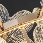 Светодиодная люстра с цветочным декором из прозрачного и окрашенного стекла на кольцевом каркасе TOTTI D65 Green от ImperiumLoft