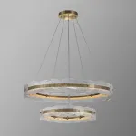 Серия кольцевых светодиодных люстр с составным плафоном из рельефных стеклянных пластин SAMANTHA B B D60+100 от ImperiumLoft