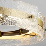 Серия кольцевых светодиодных люстр с составным плафоном из рельефных стеклянных пластин SAMANTHA B А D60 от ImperiumLoft