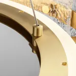 Серия кольцевых светодиодных люстр с составным плафоном из рельефных стеклянных пластин SAMANTHA B А D60 от ImperiumLoft