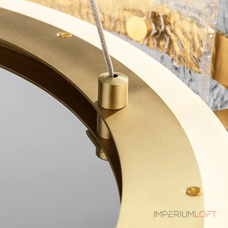 Серия кольцевых светодиодных люстр с составным плафоном из рельефных стеклянных пластин SAMANTHA B А D60 от ImperiumLoft