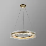 Серия кольцевых светодиодных люстр с составным плафоном из рельефных стеклянных пластин SAMANTHA B B D60 от ImperiumLoft