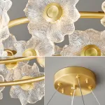 Серия кольцевых светодиодных люстр со стеклянными плафонами в виде цветов GARDEN RING L6 от ImperiumLoft