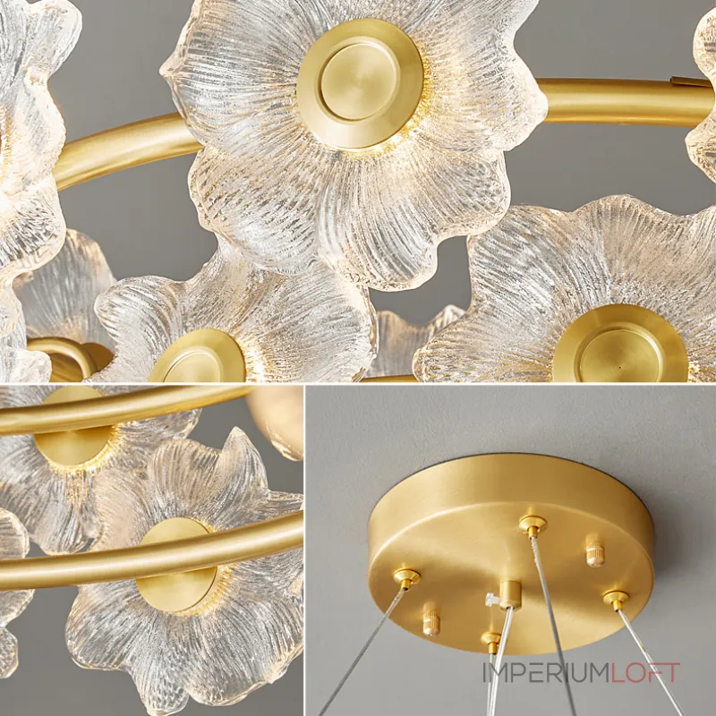 Серия кольцевых светодиодных люстр со стеклянными плафонами в виде цветов GARDEN RING L6 от ImperiumLoft Серия кольцевых светодиодных люстр со стеклянными плафонами в виде цветов GARDEN RING L6 от ImperiumLoft