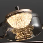 Серия люстр с LED-источниками света в полусферических рассеивателях с эффектом льда внутри стеклянных плафонов MAYER RING D100 от ImperiumLoft