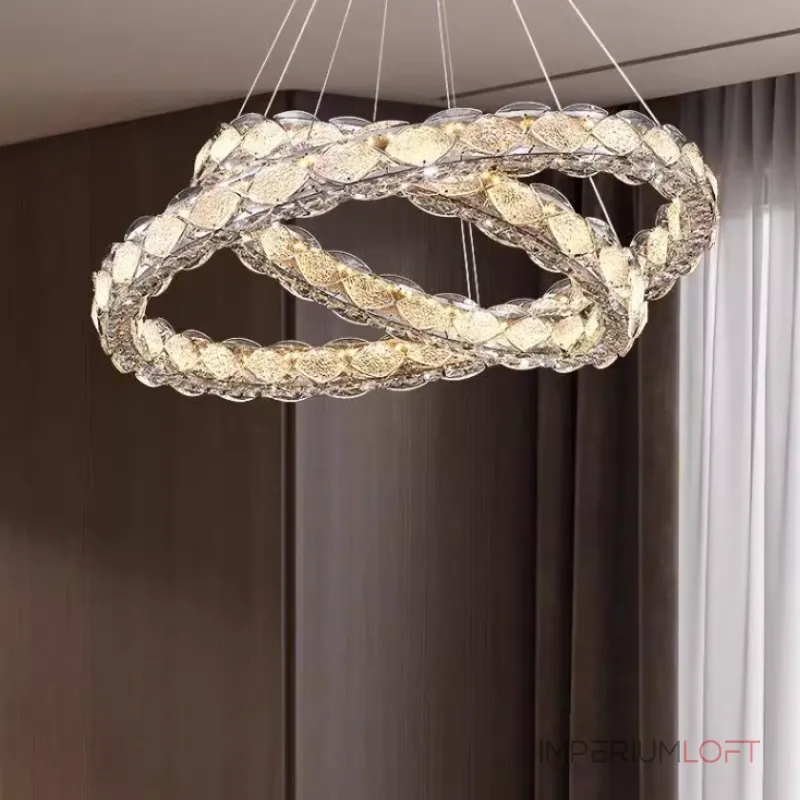 Серия светодиодных кольцевых люстр с рассеивателями из хрусталя ERHARD D80 от ImperiumLoft