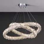 Серия светодиодных кольцевых люстр с рассеивателями из хрусталя ERHARD D60+80 от ImperiumLoft