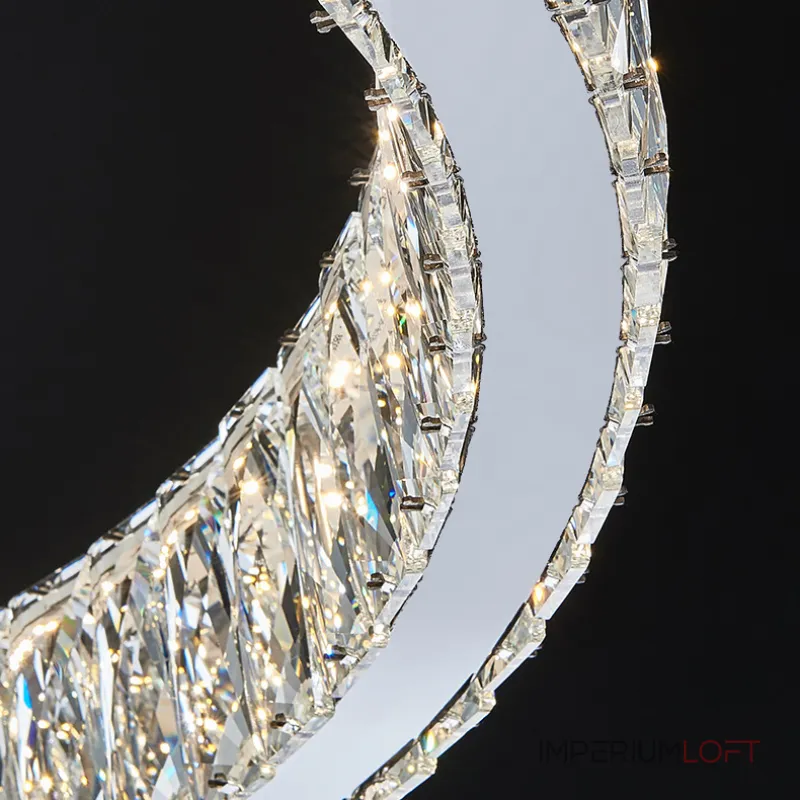 Серия светодиодных кольцевых люстр с рассеивателями из хрусталя SYLVEST D50+80 от ImperiumLoft