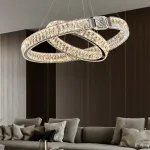 Серия светодиодных кольцевых люстр с рассеивателями из хрусталя SYLVEST D50+80 от ImperiumLoft