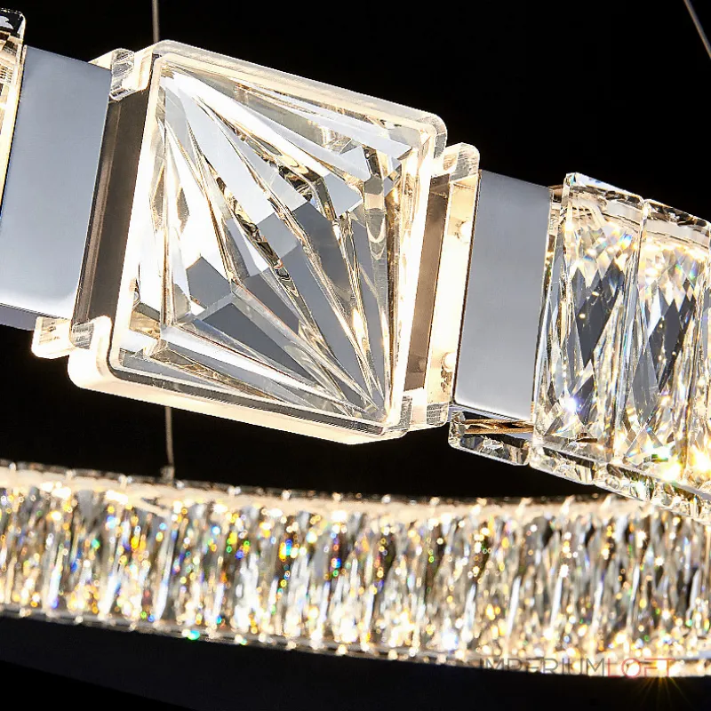 Серия светодиодных кольцевых люстр с рассеивателями из хрусталя SYLVEST D50+80 от ImperiumLoft