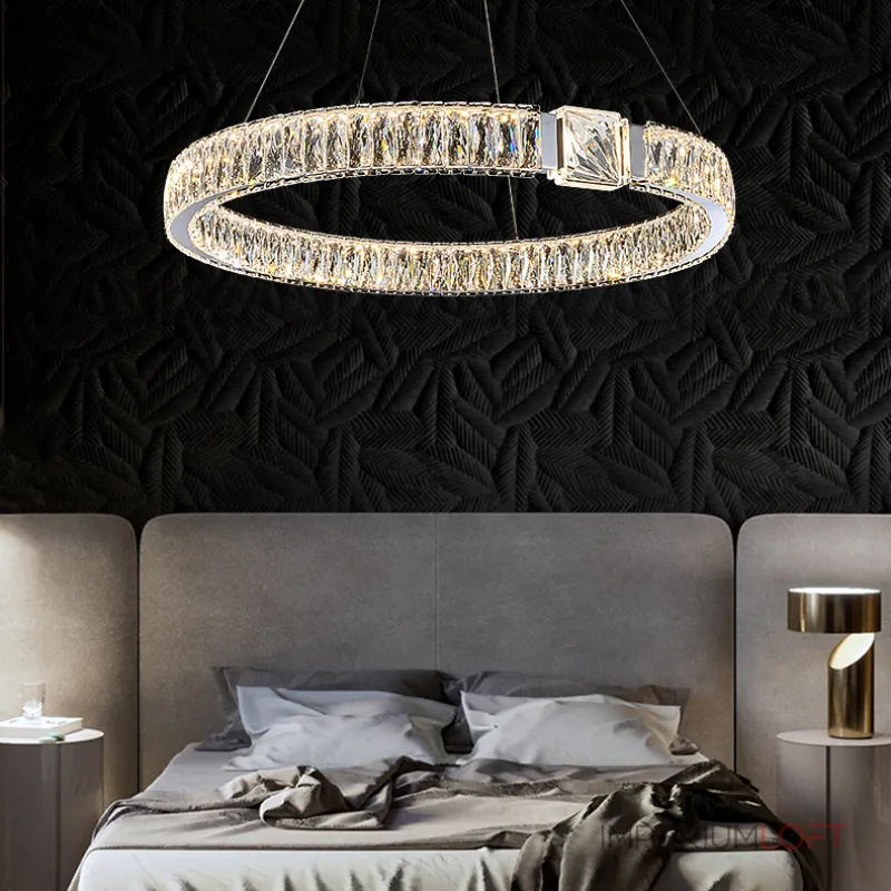 Серия светодиодных кольцевых люстр с рассеивателями из хрусталя SYLVEST D50+80 от ImperiumLoft