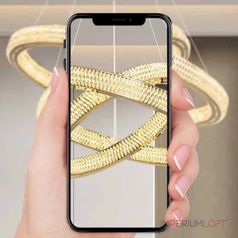Серия кольцевых светодиодных люстр с декором из ограненных хрустальных камней LENNOX В L100 от ImperiumLoft