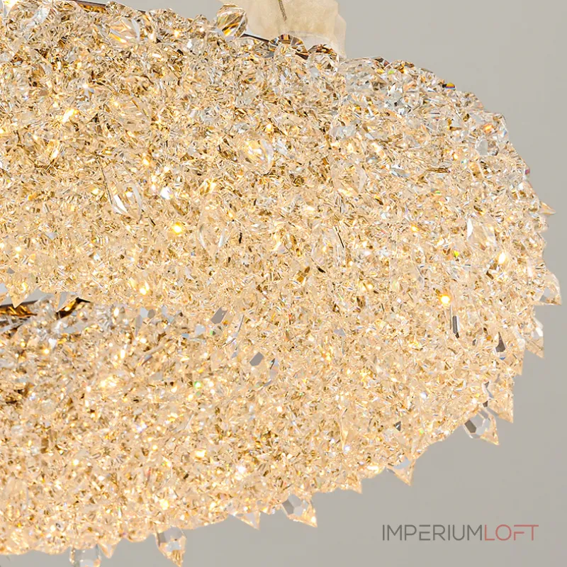 Серия подвесных светодиодных люстр с декором из хрустальных элементов PERSY CH А D80 от ImperiumLoft