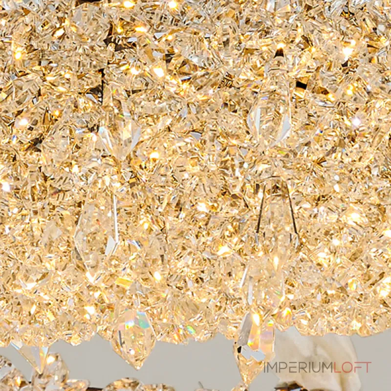Серия подвесных светодиодных люстр с декором из хрустальных элементов PERSY CH А D80 от ImperiumLoft