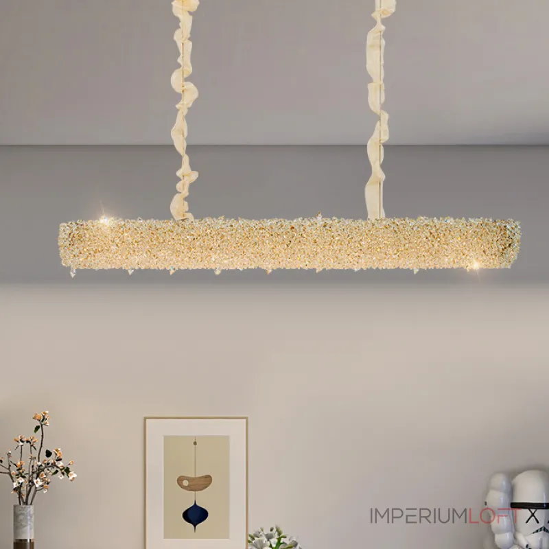 Серия подвесных светодиодных люстр с декором из хрустальных элементов PERSY CH А D80 от ImperiumLoft