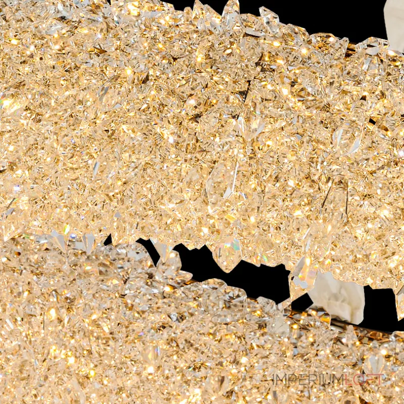 Серия подвесных светодиодных люстр с декором из хрустальных элементов PERSY CH А D80 от ImperiumLoft