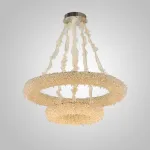 Серия подвесных светодиодных люстр с декором из хрустальных элементов PERSY CH А D100+55 от ImperiumLoft