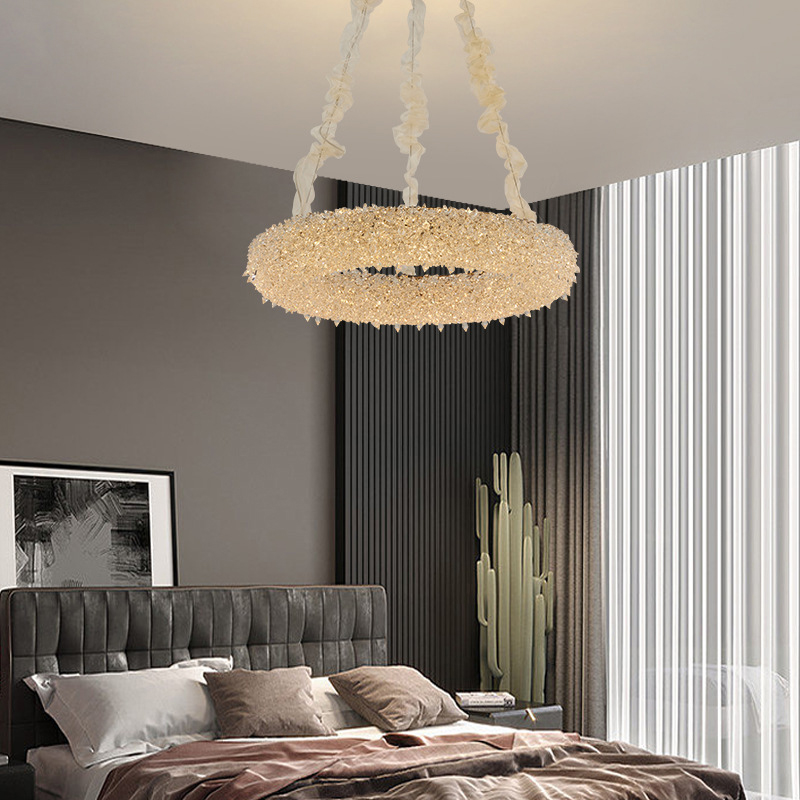 Серия подвесных светодиодных люстр с декором из хрустальных элементов PERSY CH А D80 от ImperiumLoft