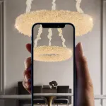 Серия подвесных светодиодных люстр с декором из хрустальных элементов PERSY CH А D80 от ImperiumLoft