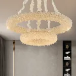 Серия подвесных светодиодных люстр с декором из хрустальных элементов PERSY CH А D80 от ImperiumLoft