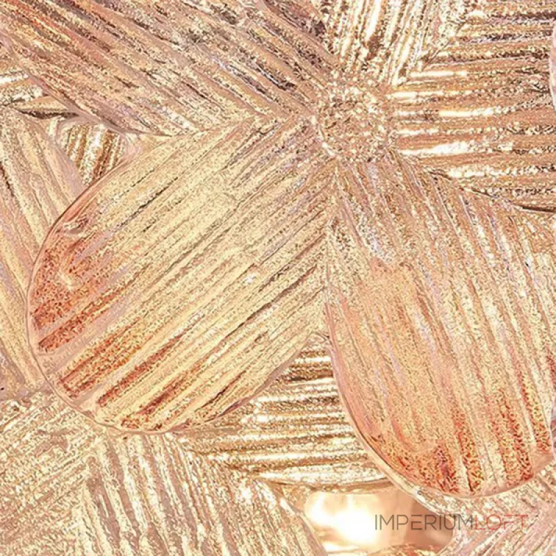 Серия люстр с цветочным декором из прозрачного или градиентно окрашенного стекла ручной работы TOTTI CH Pink от ImperiumLoft