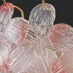 Серия люстр с цветочным декором из прозрачного или градиентно окрашенного стекла ручной работы TOTTI CH Pink от ImperiumLoft