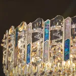Серия светодиодных люстр с рассеивателями из хрусталя и декоративными вставками из перламутра двух цветов IDERT D60 от ImperiumLoft