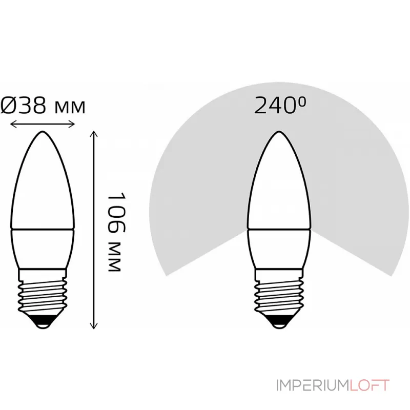 Лампа светодиодная Gauss Свеча E27 9.5Вт 6500K 103102310 от ImperiumLoft Лампа светодиодная Gauss Свеча E27 9.5Вт 6500K 103102310 от ImperiumLoft
